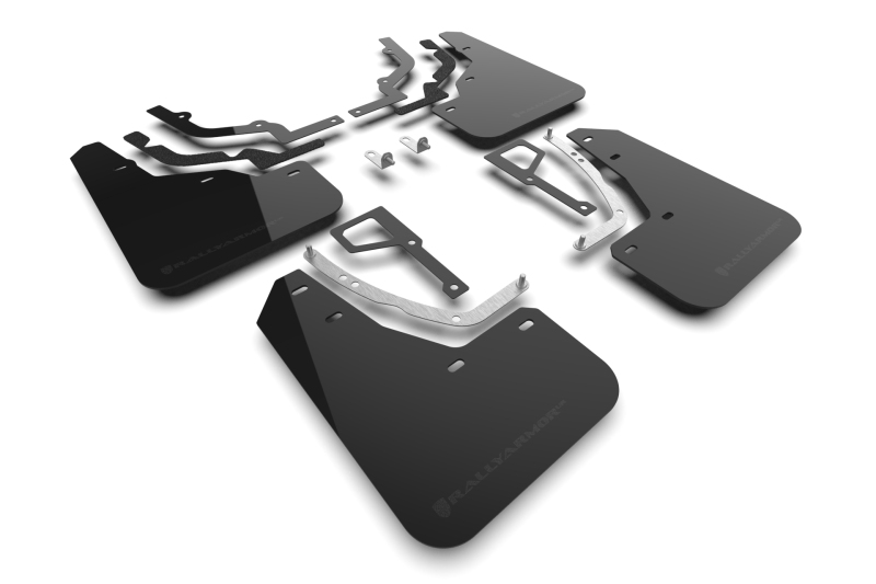 Hyundai Ioniq 5 N Mud Flap - Rally Armor - UR Black Flap/Metallic Black Logo - Black - `25-`27